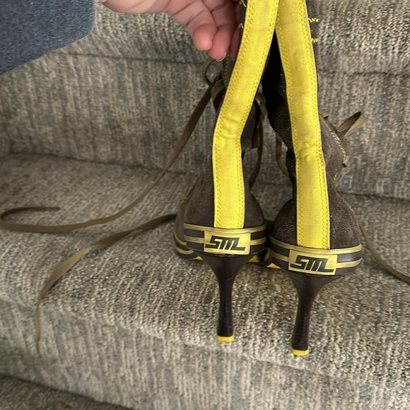 Rare suede STIL y2k high heel work boots 7.5 - Picture 6 of 16